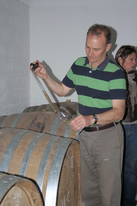 Barrel tasting with David at Sijnn Wines