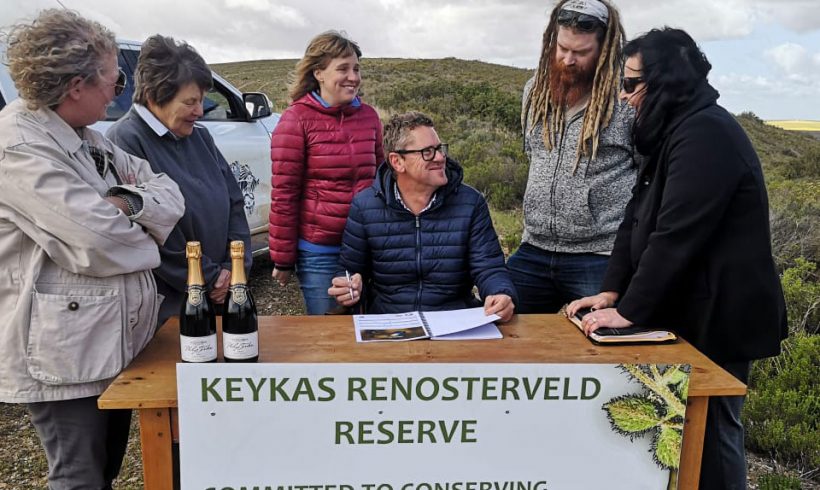 Another easement signed: “For Renosterveld, and for my father”
